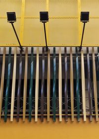 Close-up of piano keys on wall