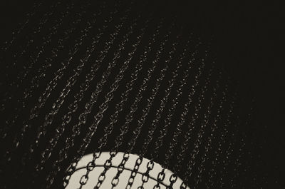 Close-up of umbrella against black background