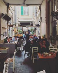 Group of people in restaurant