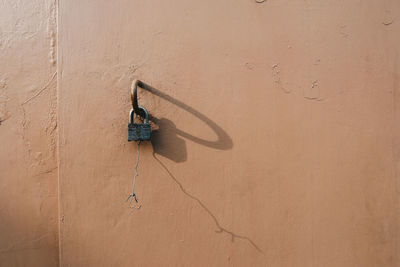 Shadow of person on wall