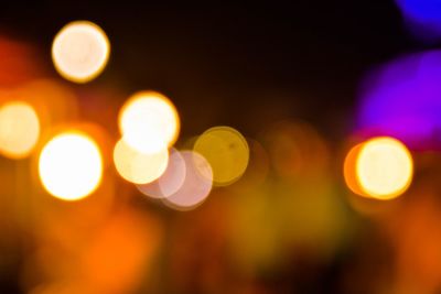 Defocused image of illuminated christmas lights