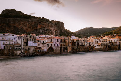 Buildings in city at waterfront