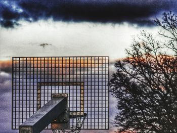 Building against sky at dusk