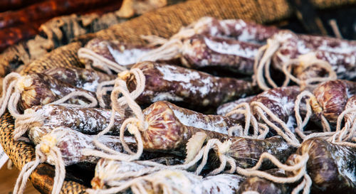 Close-up of dried for sale in market