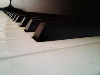 Close-up of piano keys