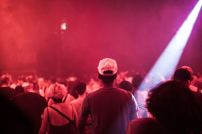 Rear view of people at music concert