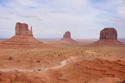 Scenic view of desert against sky