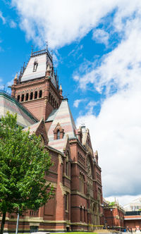 Low angle view of historic building against sky