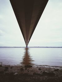 View of bridge over sea against sky