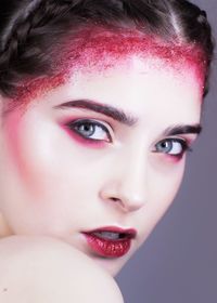 Close-up portrait of a beautiful young woman