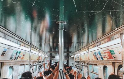 Group of people in train