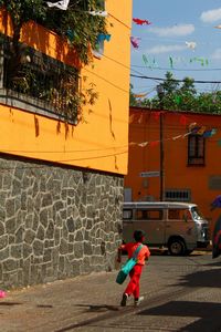 Man on street in city