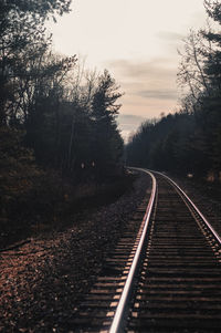 View of railroad tracks against sky