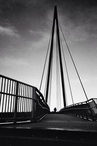 Low angle view of suspension bridge