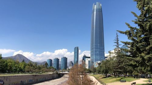 Panoramic view of buildings against sky