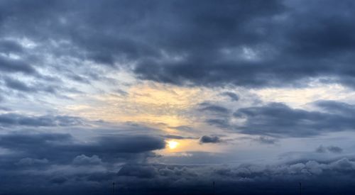 Low angle view of clouds in sky during sunset