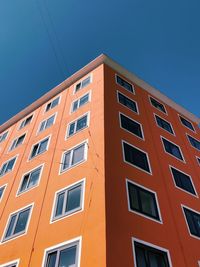 Low angle view of building against clear sky