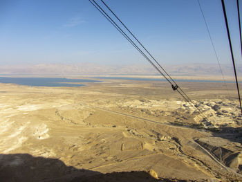 Scenic view of land against sky masada