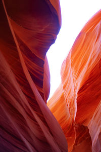 Low angle view of rock formation