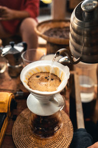 Coffee cup on table