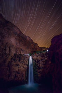 Scenic view of waterfall