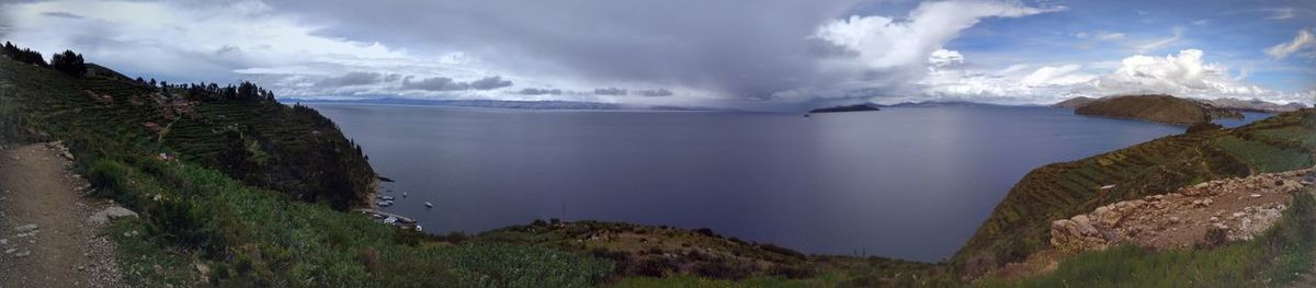 Panoramic view of sea against sky