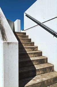 Low angle view of staircase against building