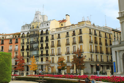 Low angle view of buildings against sky