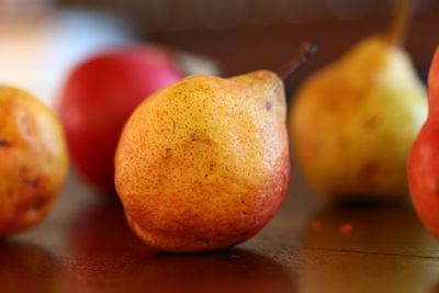 Close-up of fruits on table