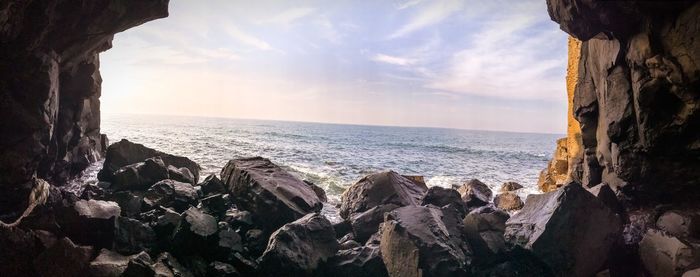 Scenic view of sea against sky