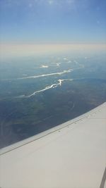 Aerial view of sea against sky