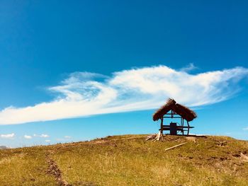 Built structure on land against sky