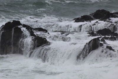 Scenic view of waterfall