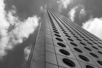 Low angle view of modern building against sky