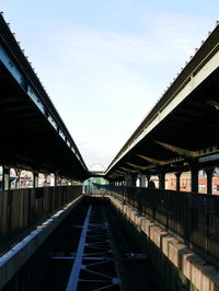 Railway bridge against sky