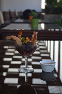 Close-up of drink on table