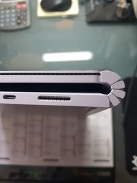 Close-up of computer keyboard on table