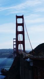 View of suspension bridge