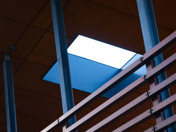 Low angle view of building against blue sky
