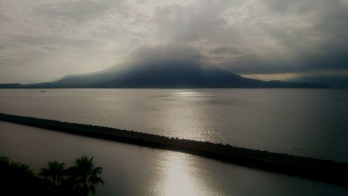 Reflection of clouds in sea