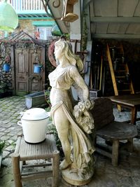 Woman statue in garden