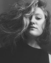 Close-up portrait of a beautiful young woman