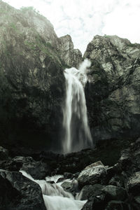 Scenic view of waterfall