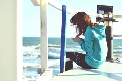 Man looking at sea