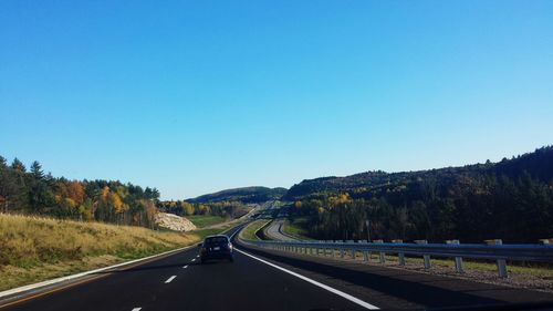 Country road along landscape