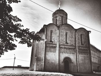 Low angle view of church against sky