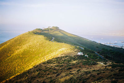 Scenic view of landscape against clear sky