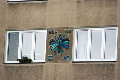 Window on wall of building