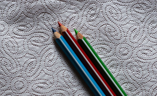 Close-up of colored pencils