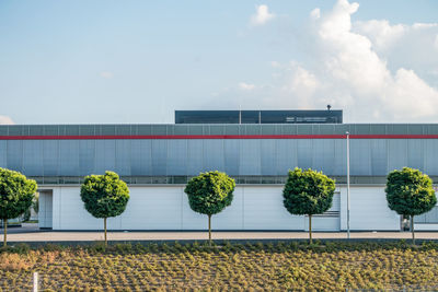 View of building against cloudy sky